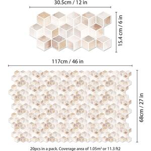 Walplus 3D Glossy Tile Stickers by WALPLUS