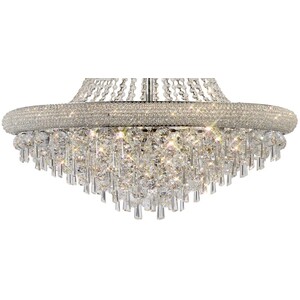 Alexandra Ceiling Pendant Chandelier 18 Light Polished Chrome, Crystal - Polished Chrome