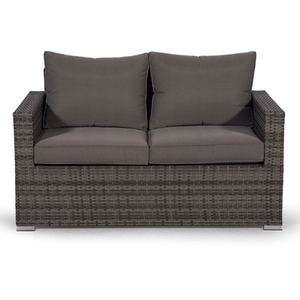 Giardino Sydney Rattan 2 Seater Loveseat Sofa - Grey by Giardino