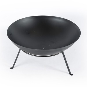 Homescapes Metal Fire Bowl with Stand - Black by Homescapes