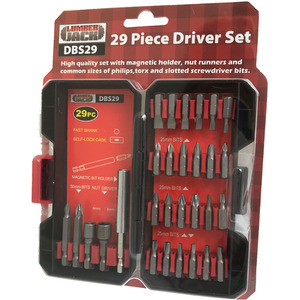 Lumberjack 29 Piece Screwdriver Bit Multi-functional Tool Set in Box - Red by Lumberjack