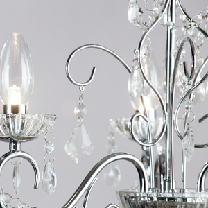 Vara Bathroom Chandelier - Chrome / 47.5cm by Litecraft