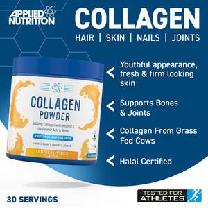 Flavoured Collagen Peptides Powder with Vitamin C Hyaluronic Acid Biotin - Tropical Vibes / Tropical Vibes by Applied Nutrition