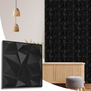 3D Wall Panels (50x50 cm) PVC Cladding Panel in Diamond Design by NOVECRAFTO