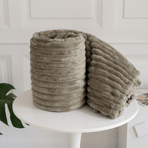 Snug Soft Chunky Ribbed Cord Plush Throw Blanket by Velosso