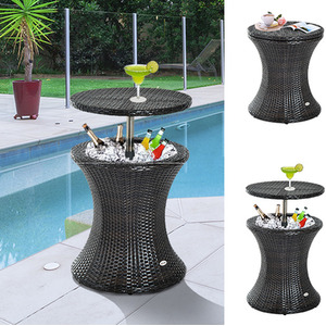 Outsunny Rattan Ice Bucket Activity Bar Cooler - Brown by Outsunny