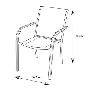 Rio Sling Garden Chair - Grey by Outdoor Essentials