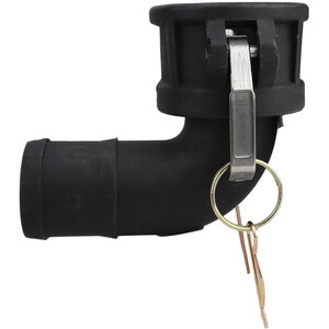 Camlock Coupler (2 inch) to (2 inch) Hose Tail 90-degree elbow - Black by DNA PACKAGING LTD