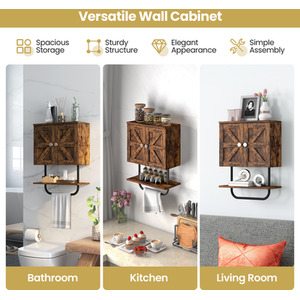 Bathroom Wall-Mounted Cabinet by Costway