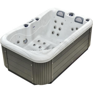 Palm Spas Dual Lounger plus 3 seat Hot Tub - Grey