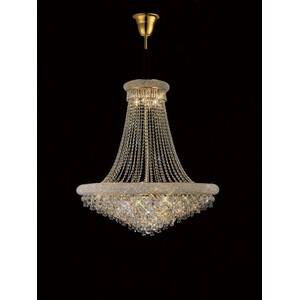 Alexandra Ceiling Pendant Chandelier 18 Light French Gold, Crystal - Gold