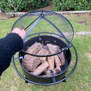 Star and Moon Fire Bowl with Grill, Safety Guard and Poker by Selections