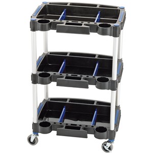 Draper 3 Tier Workshop Tool Trolley - black by Draper