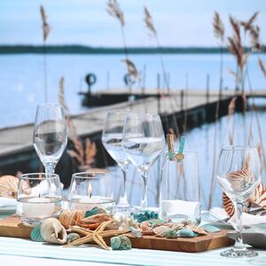 Ella Glass Champagne Flutes - 230ml - Pack of 6 - Clear by LAV