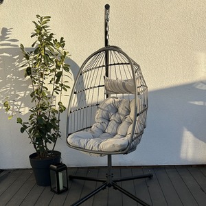 Azura Hanging Egg Chair - Grey by Madefor.living