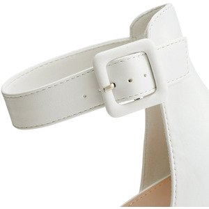 High Heels Block Pumps with Closed Toe by Livingandhome