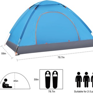 Portable Pop-Up Outdoor Camping Tent - Blue