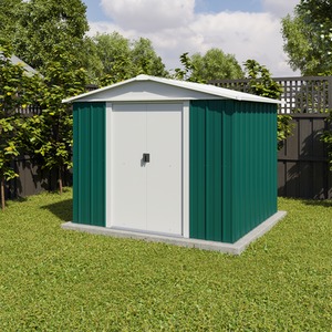 Yardmaster Metal Shed - Green / 242 x 193 x 217cm by Yardmaster