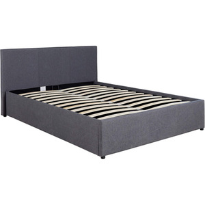 Home Source Endura End Lift Ottoman Grey Bedframe - Grey / Double by Home Source