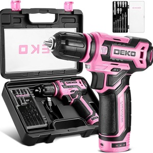 Cordless Drill 12V with Tool Set - Pink