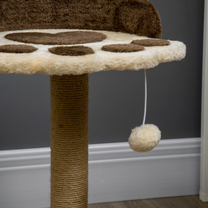 PawHut Cat Tower with Sisal Cat Scratching Post, Cat Claw Shape - Brown by PawHut