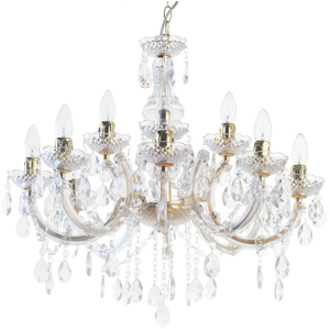Marie Therese 12 Light Chandelier - Brass by Litecraft