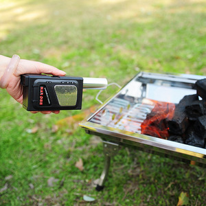 Efficient 2-Piece BBQ Electric Blower Set - Black