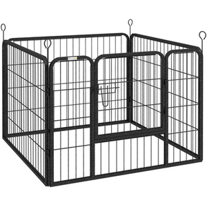 Metal Pet Playpen Dog Kennel - Grey by PawHut