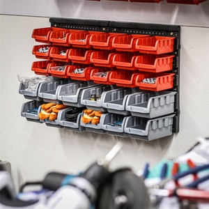 Wall Mounted DIY Storage Bins and Backboards - Black by Pukkr