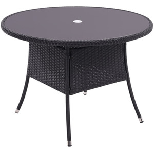 Rattan Dressing Garden Coffee Table - Black / 20.1kg by Livingandhome