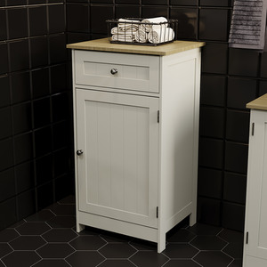 Priano 1 Door 1 Drawer Freestanding Cabinet - Grey by Vida Designs