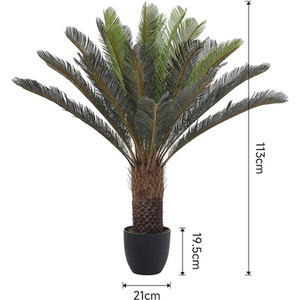 Artificial Trees Outdoors Cycas Palm Tree - Green by Garden Sanctuary