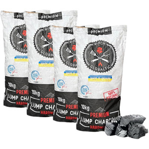 Premium Hardwood Lumpwood Birch Charcoal 10kg - Black / 4 by Birch Globaltic