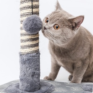 Cat Scratching Post Grey Scratch Tree with Ball - Grey by Nobleza