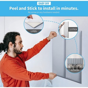 Self Adhesive Padded Wall Panels (60x25cm) Peel and Stick Wall Cushion by NOVECRAFTO