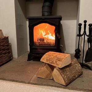 Kiln Dried Ash Hardwood Firewood Logs Crate - Brown by Warma