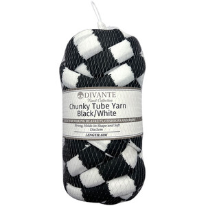Chunky Tube Yarn - Black and White by Divante