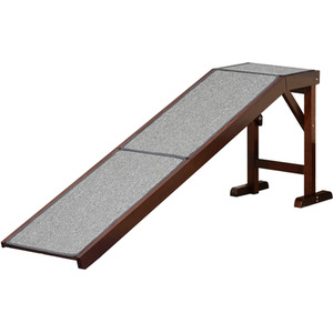 PawHut Pet Ramp for Dogs Non-slip Carpet Top Platform - Grey by PawHut