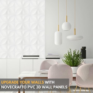 3D Wall Panels (50x50 cm) PVC Cladding Panel Geometric Convex Shape by NOVECRAFTO