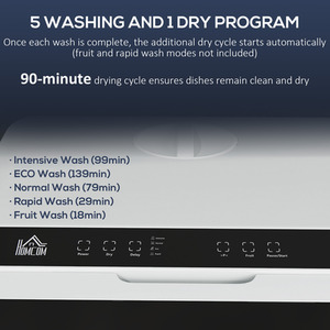 HOMCOM Table Top Dishwasher with 4 Settings by HOMCOM