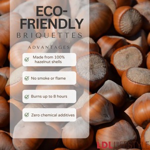 Hazel Hex Sumi Bincho Charcoal Briquettes - Black by Globaltic