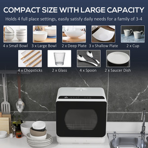 HOMCOM Table Top Dishwasher with 4 Settings by HOMCOM