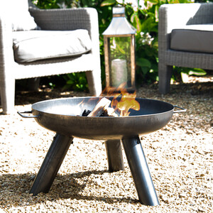 Medium Industrial Firepit - Black by Outdoor Essentials