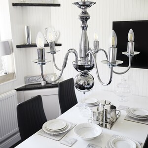 Traditional 5 Way Chrome Flemish Style Ceiling Light Chandelier Fitting - Silver by ValueLights