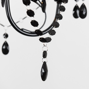 Odelia 3 Way Black Droplet Ceiling Light Chandelier - Black by ValueLights