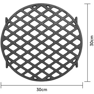 Thick Round Cast Iron Grill Grate - Black by Livingandhome