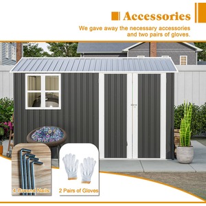 BIRCHTREE Garden Shed with Window - Anthracite / 10x8ft by BIRCHTREE