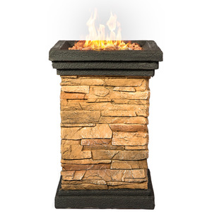 MAKARA Fire Column Garden Gas Fire Pit - Multi by Centurion Supports