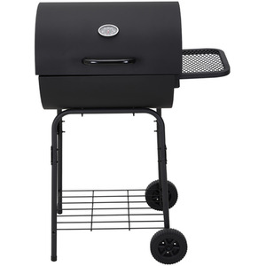 Outdoor Charcoal BBQ Grill with Wheels - Black by Livingandhome