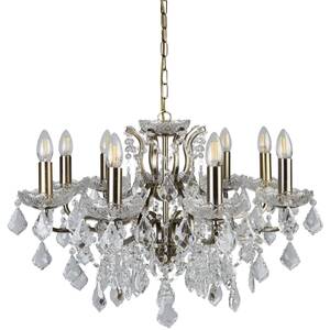Paris 8 Light Chandelier Antique Brass Finish, E14 - Antique Brass